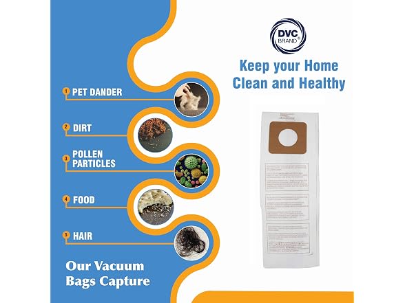 DVC Micro-Lined Paper Replacement Bags For 6300