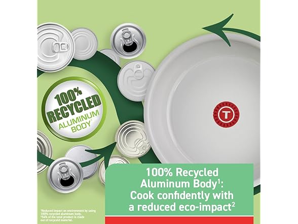 T-Fal T-fal Recycled Ceramic Nonstick Cookware Set 12 Piece