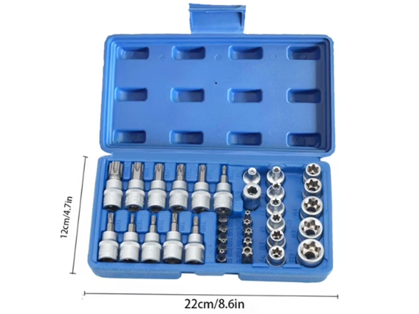 34-Piece Star Bit Socket & Ratchet Set