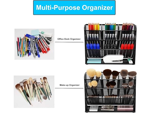 Wellerly Mesh Desk Pencil Organizer, Storage