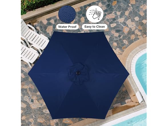 Simple Deluxe 9ft Patio Umbrella Blue