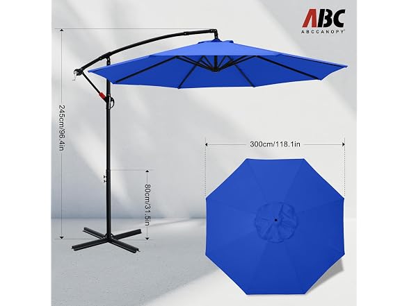 ABCCANOPY Cantilever Patio Umbrella with Base