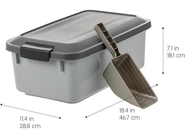 IRIS USA WeatherPro Airtight Pet Food Storage Container