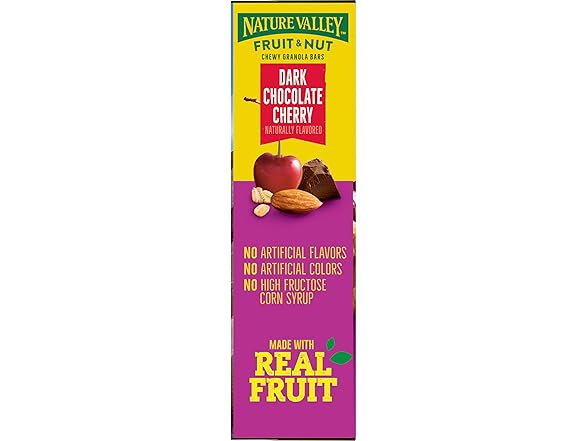 6CT Nature Valley Fruit & Nut Granola Bars, Dark Chocolate Cherry