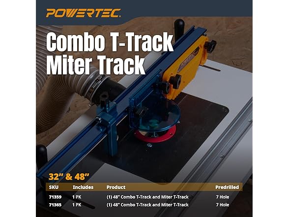 POWERTEC 48" Miter Bar for Table Saw