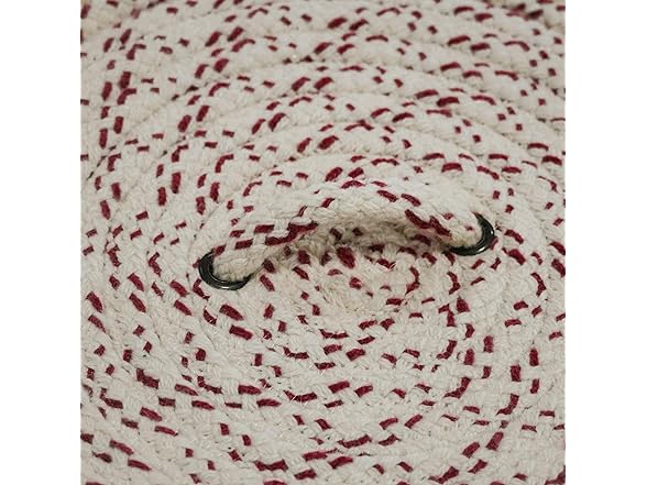 Holiday Wool Lidded Crock Basket - Red