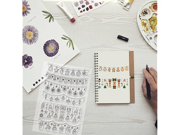 GLOBLELAND Christmas Banner Clear Stamps