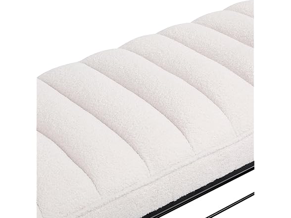 LKJYBG Sherpa Upholstered Bench