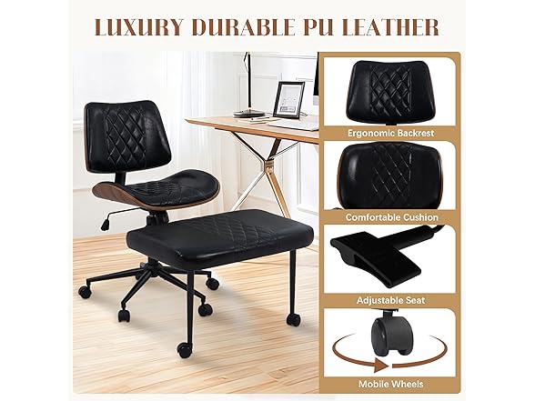 Ergonomic Cross Legged Office Chair