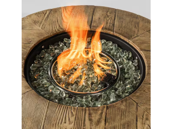 Amity 30" Round Fire Table Wood Top
