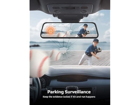 2.5K Mirror Dash Cam Voice Control, Dual