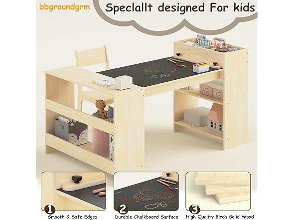 Kids Art Table and Chair Set