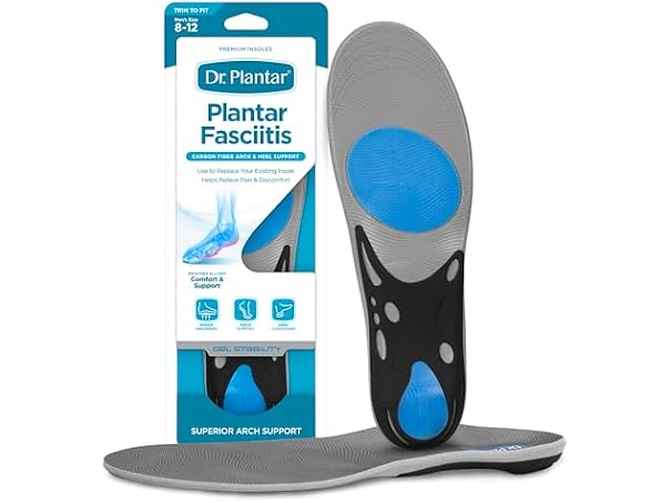 $9.99 Dr. Plantar Insoles for Men, Sizes 8-12, Trim to Fit, dealfomo