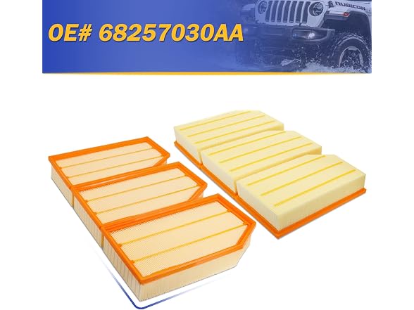X4XZ 6PCS Engine Air Filter for 2018 68257030AA