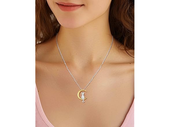 Just Being Cat Moon Necklace Best Friend