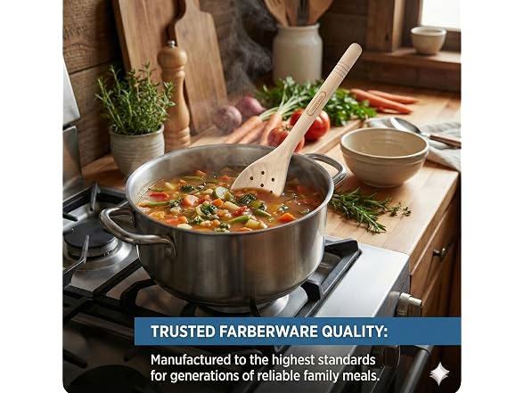 Farberware Beechwood Slotted Spoon - Durable