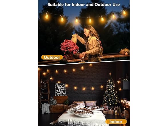 Brightown Outdoor String Lights 35FT