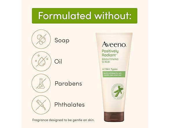 Aveeno Positively Radiant Skin Brightening Exfoliating Daily Facial Scrub