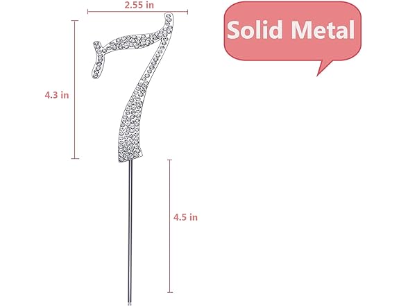 MAGJUCHE Silver 17" Crystal Cake Topper