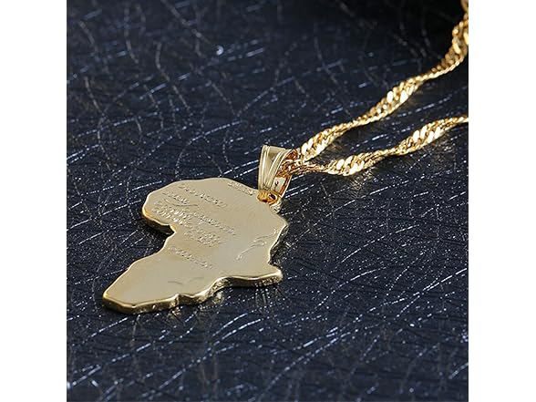 Chuangbang Africa Map Pendant Necklace