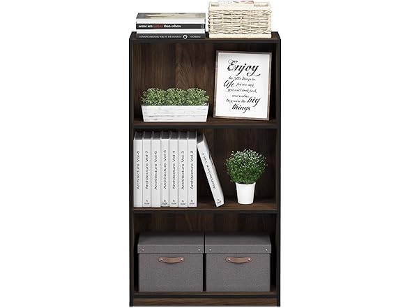 Furinno Basic 3-Tier Bookcase Shelves