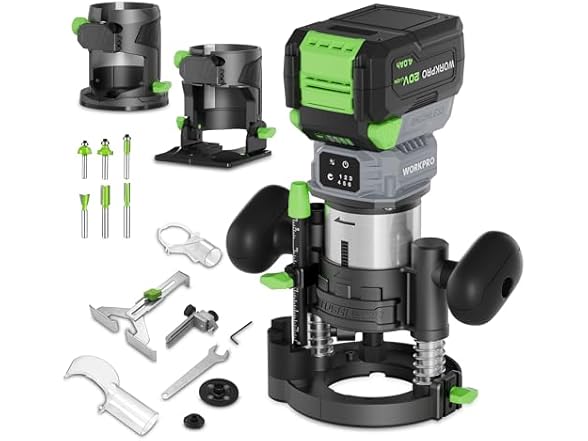 WORKPRO 20V Compact Router Combo Kit
