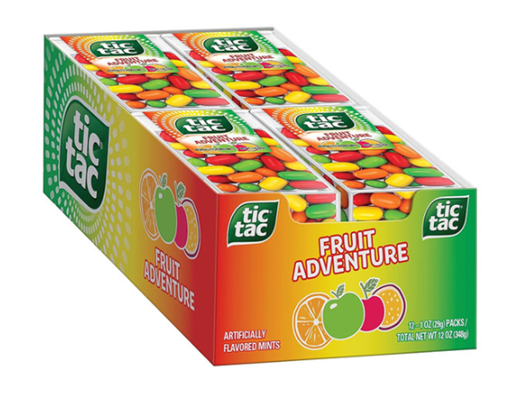 Tic Tac Fruit Adventure Mints, 100pc, 12pk