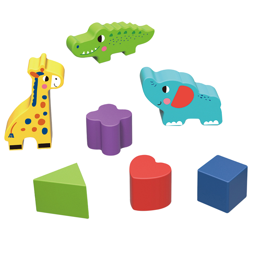 11 Pieces Wooden Animal Shape Sorter - Gallery 6
