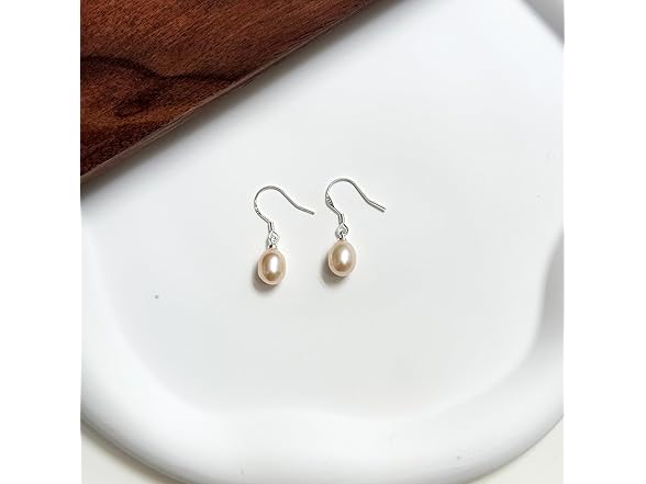 RueraHoo Pearl Earrings 925 Sterling Silver