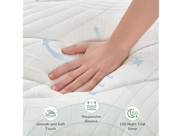 Novilla King 12 Inch Gel Memory Foam Hybrid Mattress