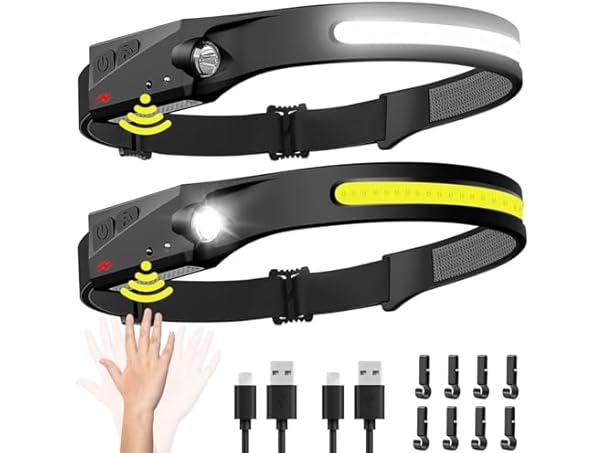 $15.99, Was $24.99, 36% Off! BIAT AAP-Auto-075 2PCS Rechargeable Headlamp dealfomo