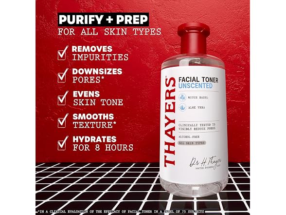 THAYERS Alcohol-Free, Hydrating, Unscented Witch Hazel Facial Toner