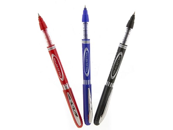 BAZIC Forza Asst. Color Needle Tip Gel Pen 3Pack