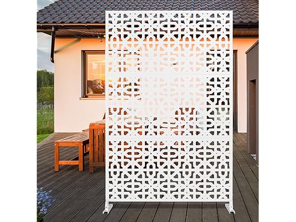 Elevens Metal Privacy Screen White
