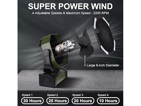TUIAIAO Portable Rechargeable Fan