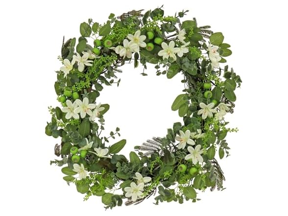 National Tree Company 24" Artificial Spring Wreath with Mixed Florals