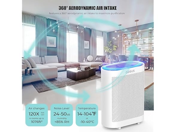 AZEUS 2-Pack Large Room Air Purifier