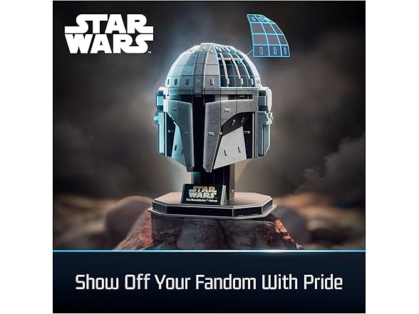 4D Build, Star Wars Mandalorian Helmet Model Kit