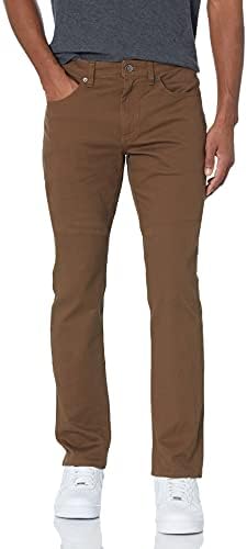 Amazon Essentials Men's Slim-Fit Pants, 5-Pocket Stretch Twill Design, Brown, 31W x 29L