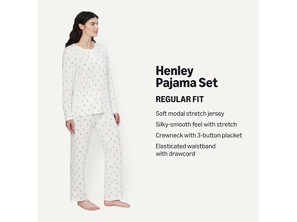 Amazon Essentials Sofia Grainge Women Henley Pajama Set