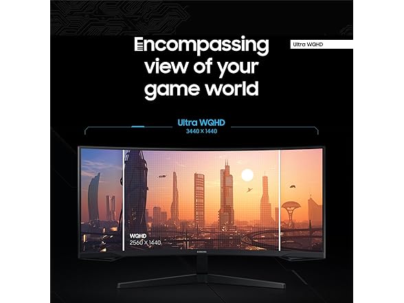 (NEW) Samsung 34' Odyssey G5 Ultra-Wide Gaming Monitor with Curved Screen (Open Box)