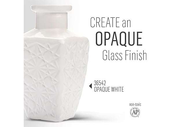 FolkArt Murano Opaque Acrylic Glass Paint, White