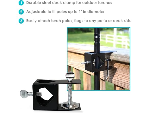 Sunnydaze Torch Mount Holder - Set of 4
