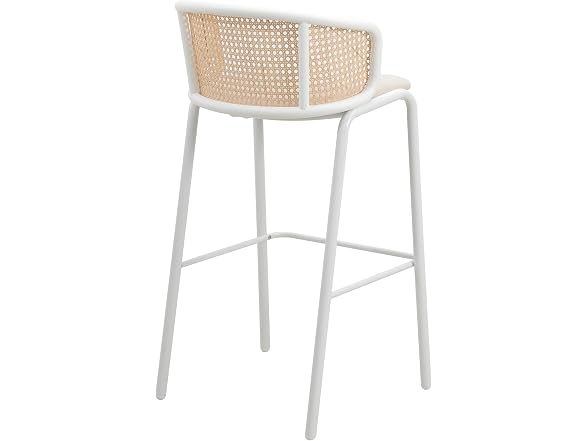 Leisuremod Ervilla Bar Stools w/White Steel