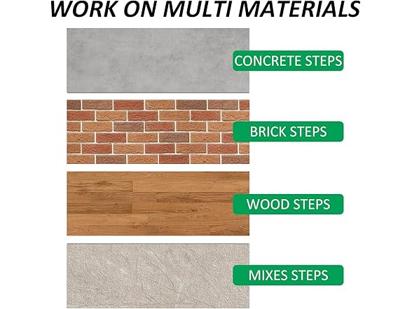 LOVMOR 2 Pack 5 Step Hand Rails for Outdoor Steps