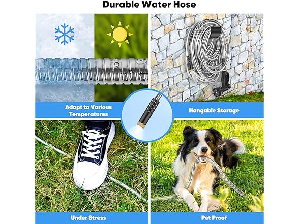 Itsonestep 50FT Metal Garden Hose