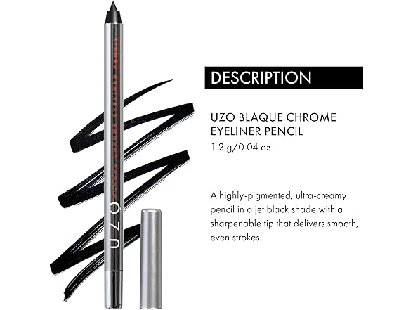 UZO UZO Black Eyeliner Pencil, Highly-Pigme