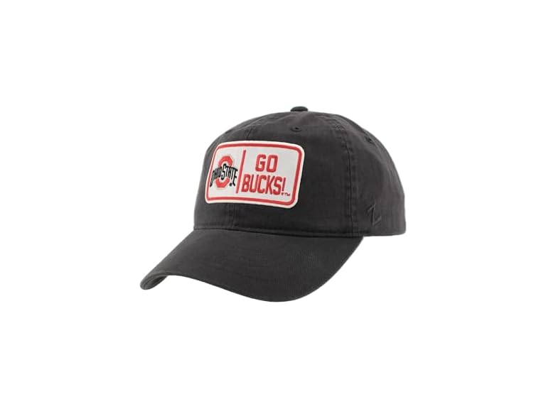 ZHATS Men's Standard NCAA Officially Licensed Hat Scholarship Patch Charcoal Defer, Grey, ,Ohio State Buckeyes