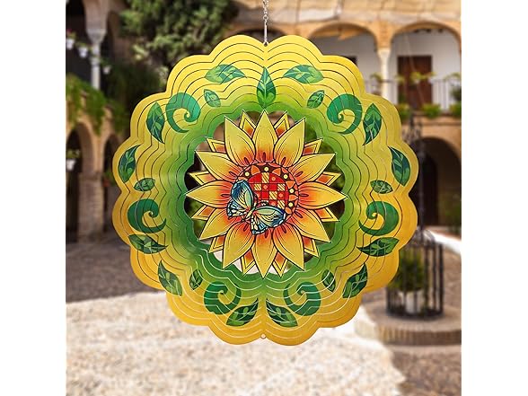 GOTOME Sunflower Wind Spinners 3D