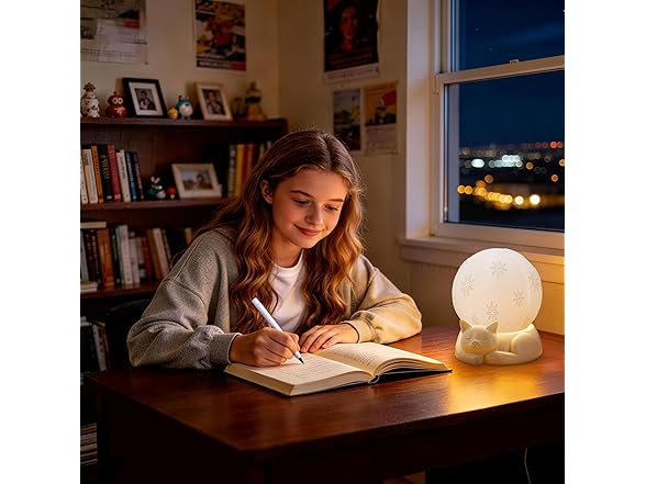 WISUCL Touch Control Rotating Cat Lamp